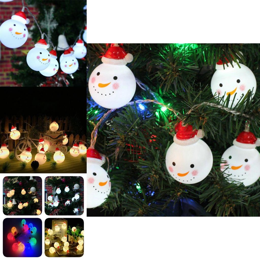 Magical Christmas Snowman String Lights For Kids Rooms With 10/20 Leds For Festive Decor