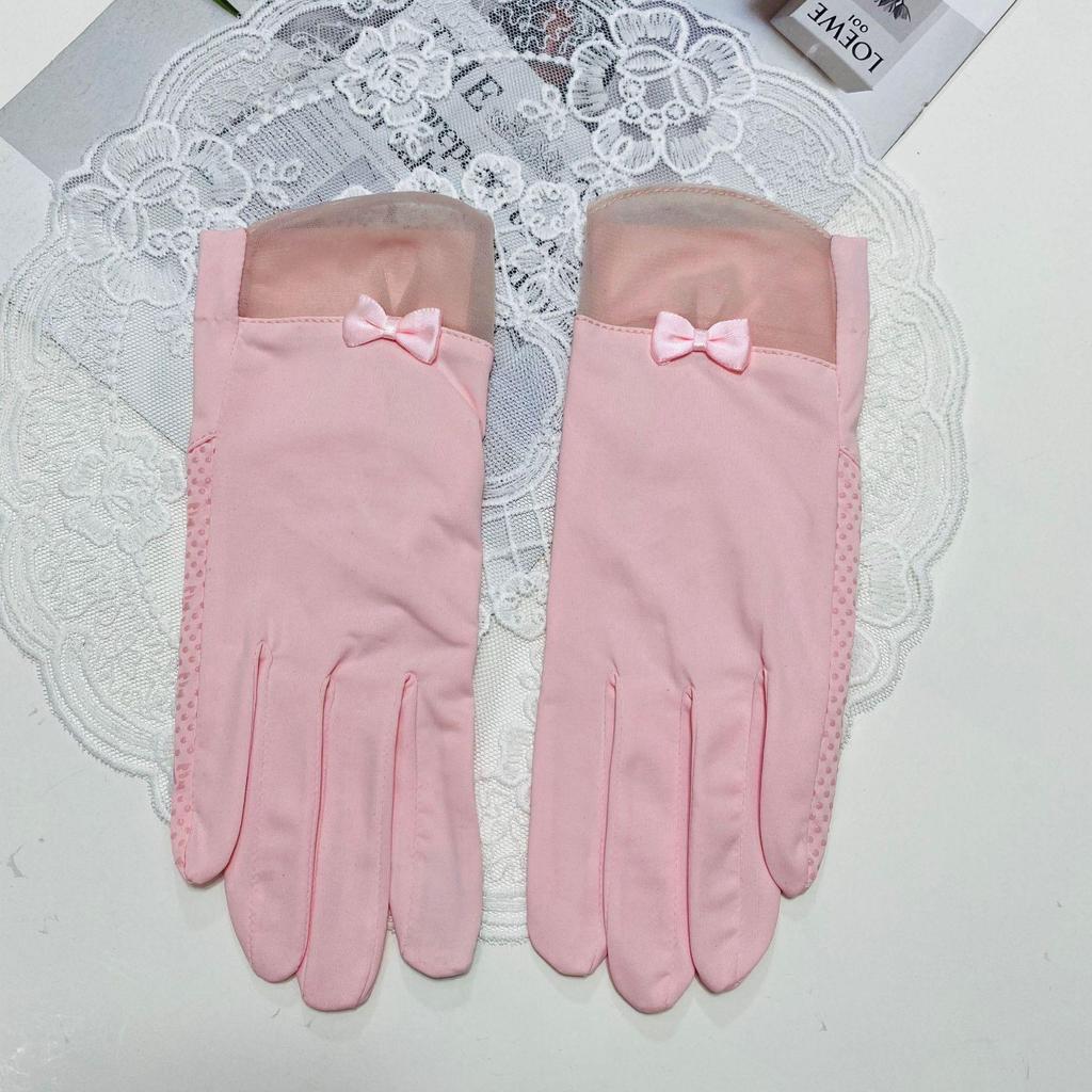 Women's Ice Silk UV Protection Gloves - Thin, Non-Slip, Touchscreen-Ready for Summer Cycling & Driving