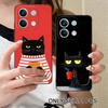 Cute Coffee Cat Matte TPU Mobile Phone Case for Xiaomi Redmi 15 14 13 12 A5 3 2 1 C Plus 4G 5G Colorful Printing Cover