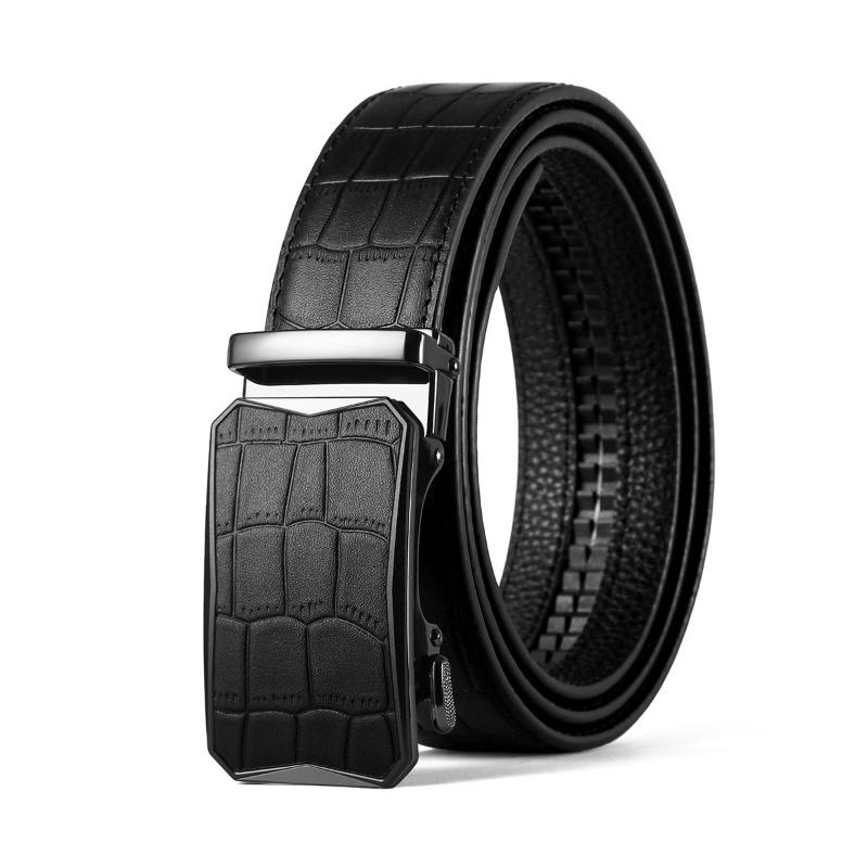 Mei Mary Cartier crocodile first layer cowhide belt men genuine leather casual pants belt crocodile automatic buckle belt one size