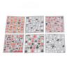 6pcs Nail Art Embossment Sticker 3D DIY Self Adhesive Pumpkin Flower Embossed Nail Sticker for