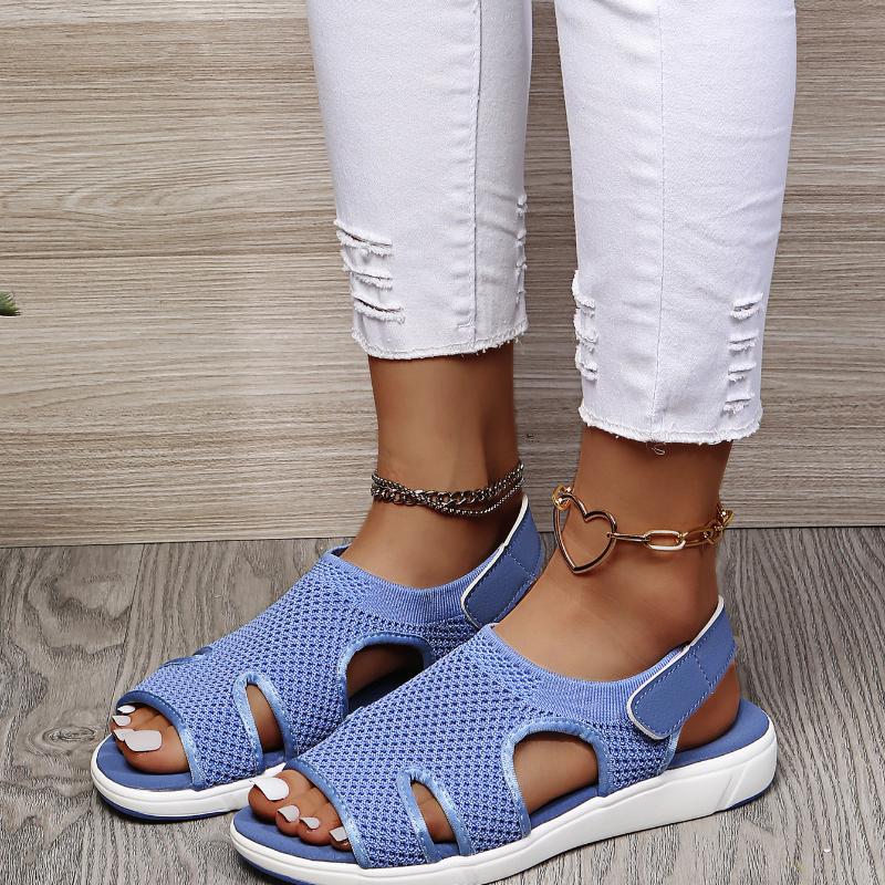 Fashion Summer Women Sandals Big Size Flat Casual Shoes Breathable Mesh Platform Shoes Woman Fashion Beach Sandal Sandalias De Las Mujer