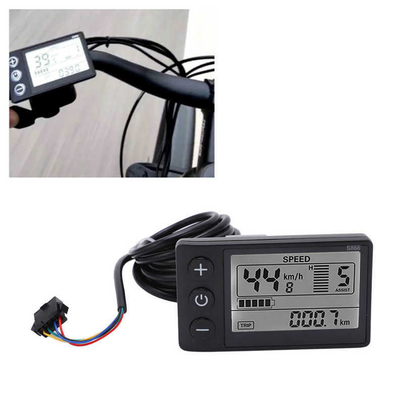 36/48V 500/750W 22A 9 Tube Electric Bike Brushless Controller Kit with LCD 866 Display Meter Electric Conversion Kit