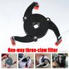 Universal Design Oil Filter Wrench High Strength Steel 3 Jaw Tool  Filter Removal