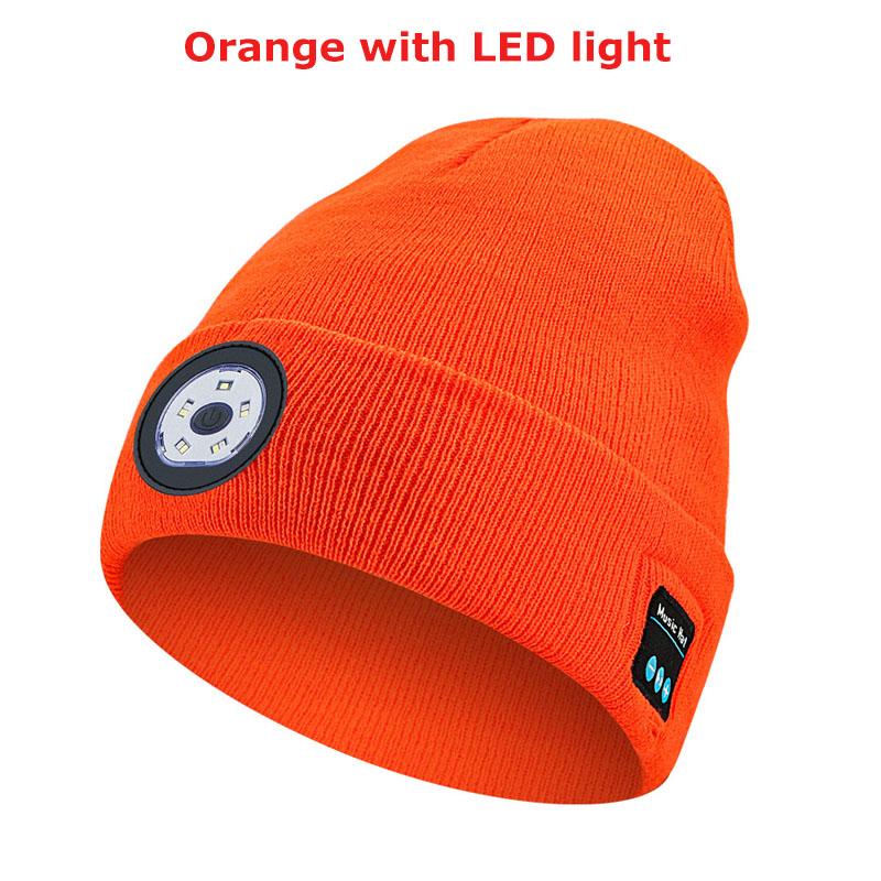 JYL TS Beanie Headphones Winter Users LED Light Wool
