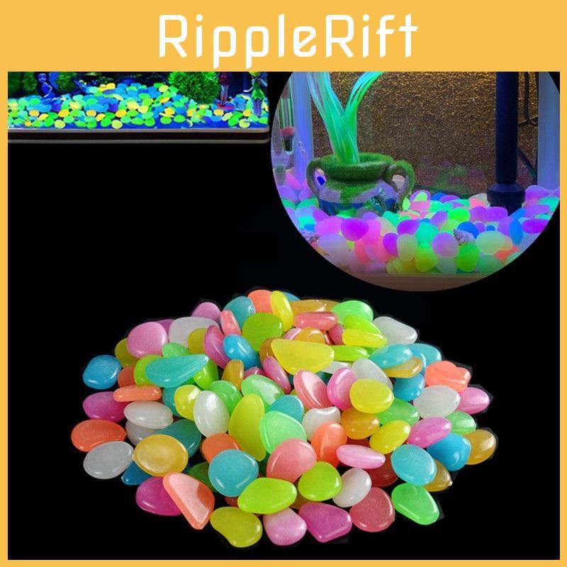 Resin Garden Aquarium Glowing Colorful Goose Egg Stones Fluorescent 10 Pieces/bag