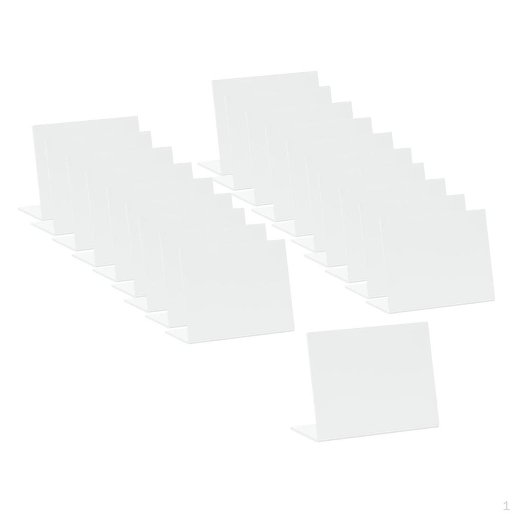 20 Acrylic Chalkboard Signs for Tabletop Use L Shaped Place Cards Events