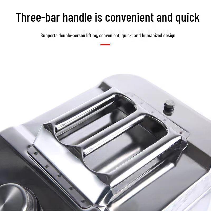 Portable 304 Stainless Steel Fuel Can - 30L/25L, Thickened for Oil, Gasoline, Diesel, Car Spare Tank