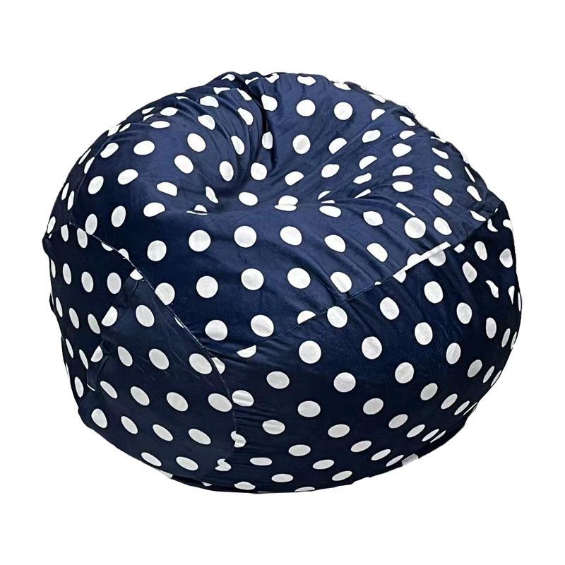Plush Animal Toy Storage Bag - Children's Soft Bean Bag Chair Cover with Zipper