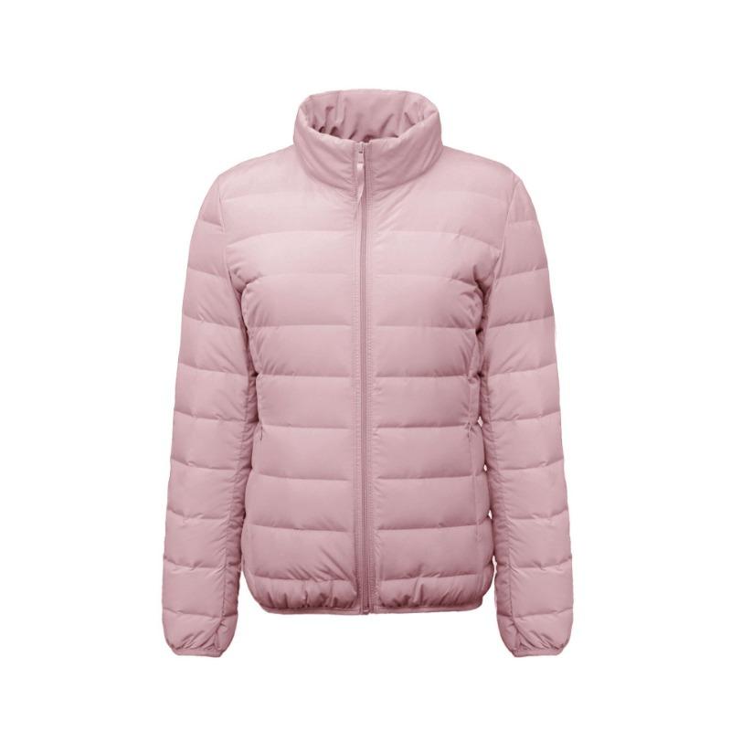 Women's 90-fleece solid-color women's clothing stand-up collar seamless glue-pressed down jacket short large-size jacket