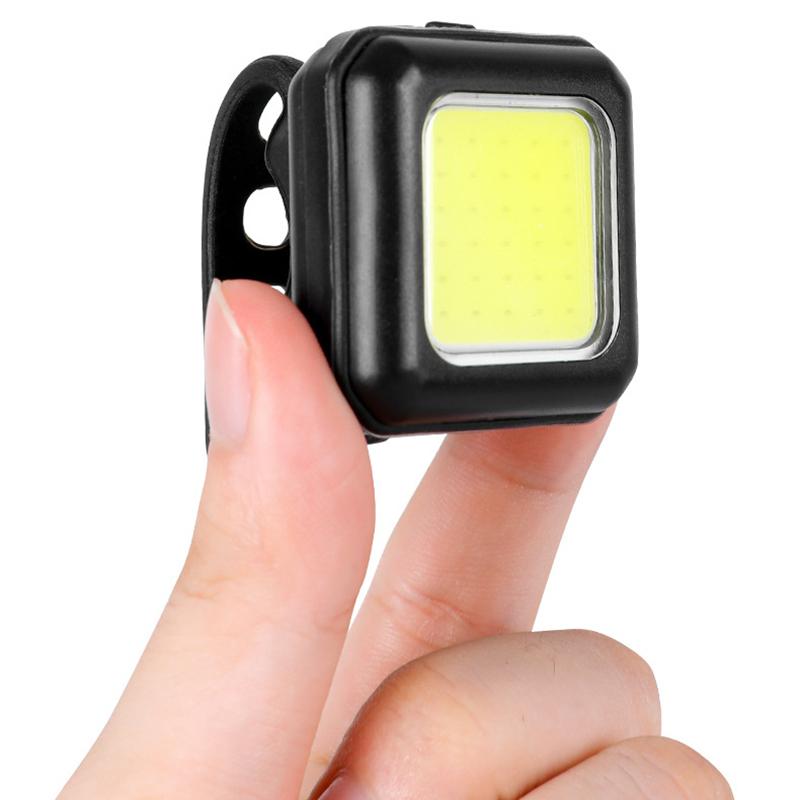 Bicycle Front Rear Mini Led Light Set Usb Rechargeable Cycling Headlight Taillight Light Cob Lamp Bead Waterproof Bike Lamp