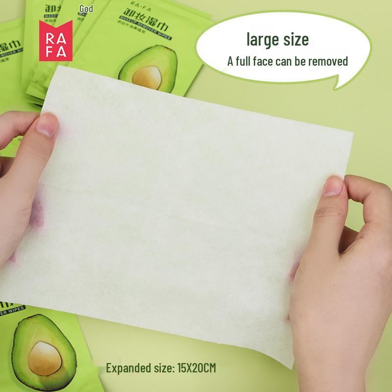 Lafa Avocado Extract Makeup Remover Wipes - Gentle, Portable, Individually Wrapped, 16-pack (LS-19062)