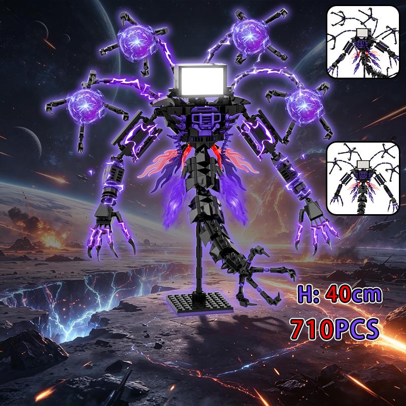 Skibidi Toileted Giant Titan Boss Speakeman Cameraman Building Blocks Set - Collectible Construction Toys for Kids Christmas