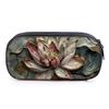 Hot Sales Flower Print Layered Fabric Pencil Case Quality 3D Cartoon Pen Bag Best Gift for Boys/Girls School & Office Use