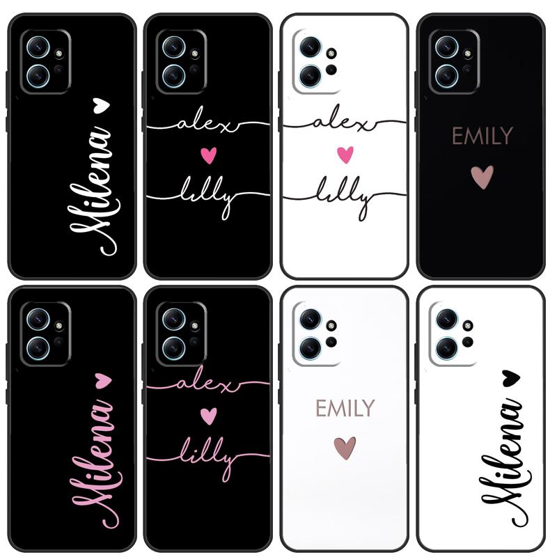 PERSONALISED NAMES CUSTOM WEDDING For Xiaomi Redmi 12 9C 10C 12C 13C Case For Redmi Note 12 Pro 11 8 9 10 Pro 9S 10S 11S 12S