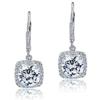 925 Sterling Silver Bright CZ Drop Earrings Female Noble Luxury Exquisite Ear Accessories Elegant Temperament Jewelry for Women