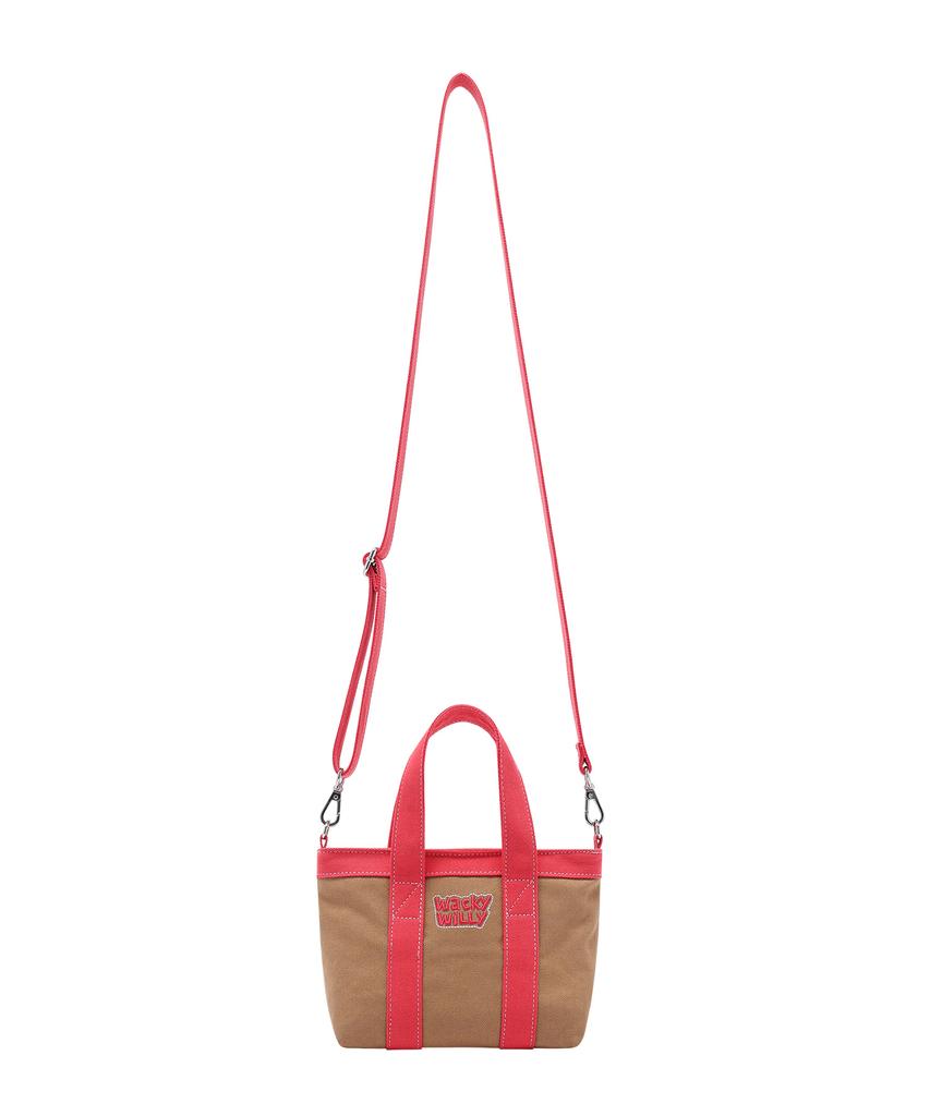 Wacky Willy Canvas Mini Tote Bag Pink