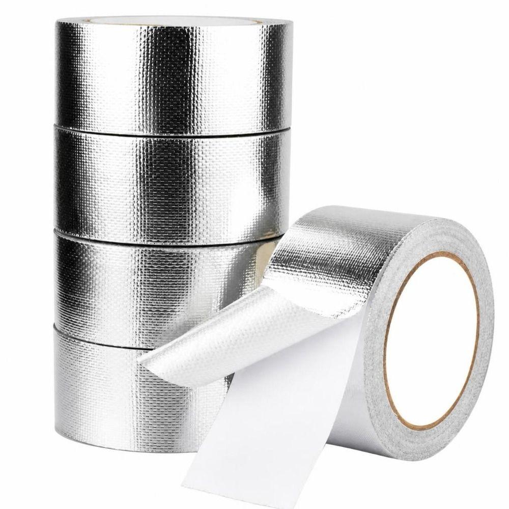 5/10/20M Aluminum Foil Tape Self-Adhesive Fireproof Tape New Foil Tape