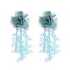 Bohemian Tassel Floral Earrings with Pearls for Women