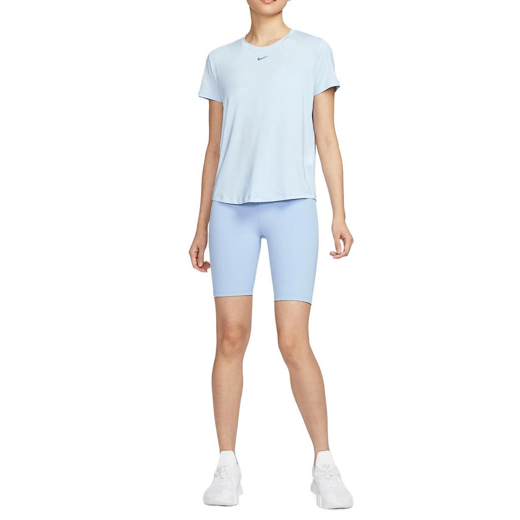 Nike Dri-Fit Comfortable Solid Color Simple Versatile Short Sleeve Breathable Quick-Dry Regular T-Shirt Women Tops Blue FN2799423