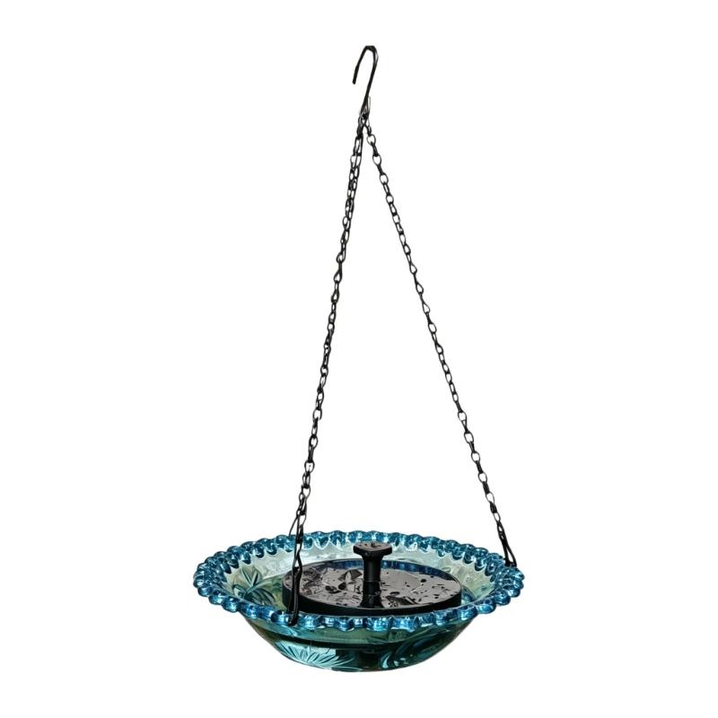 Solar Bird Baths Hangable Shower Bowl Solar Fountain For Bird Bath With Water Pumping Birdbath For Outdoor Garden