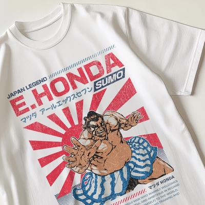 Honda Street Fighter Retro T-Shirt Shirt 80er 90er Nostalgisches Geschenk Für Ihn Und Sie