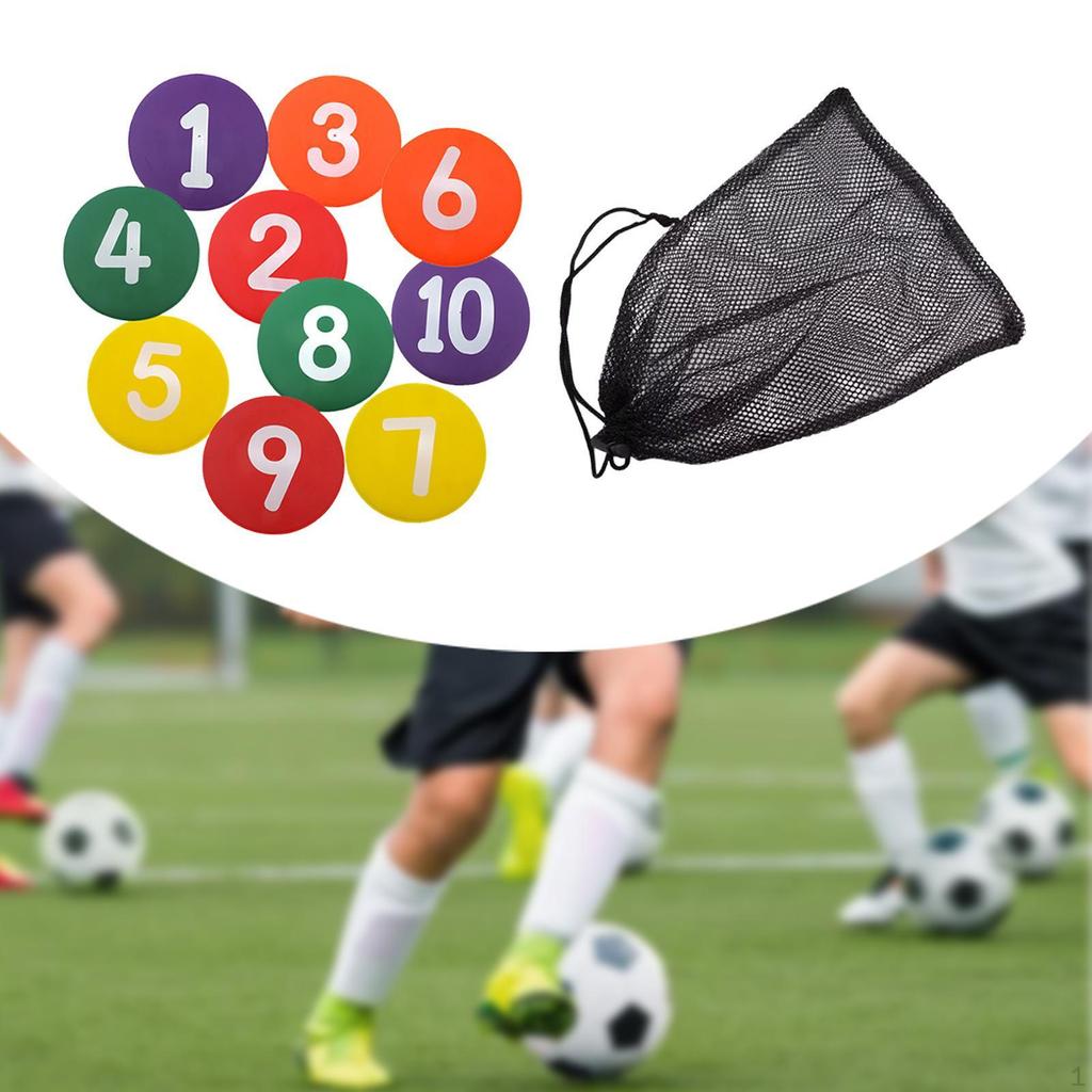 10 Count Floor Spot Markers for Training And Practice Activities