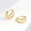 Premium Double Layer Geometric Twisted Hoop Earrings Stylish Dual Circle Ear Cuffs For Women Fashion Jewelry