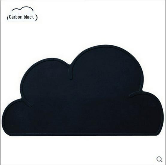 Nordisches Kinder-Tischset und Esstablett aus Silikon in Wolkenform