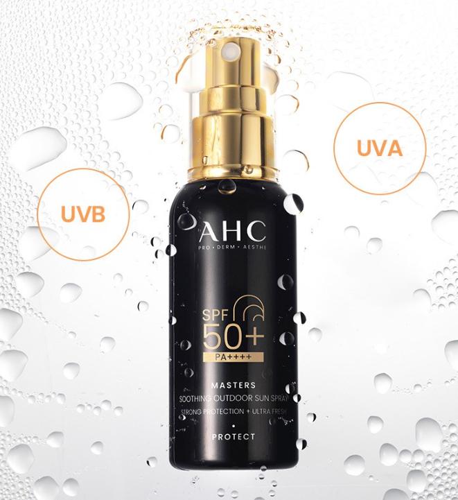 AHC Masters Soothing Outdoor Sun Spray SPF50+ PA++++ 55ml | Cooling & Hydrating UV Protection