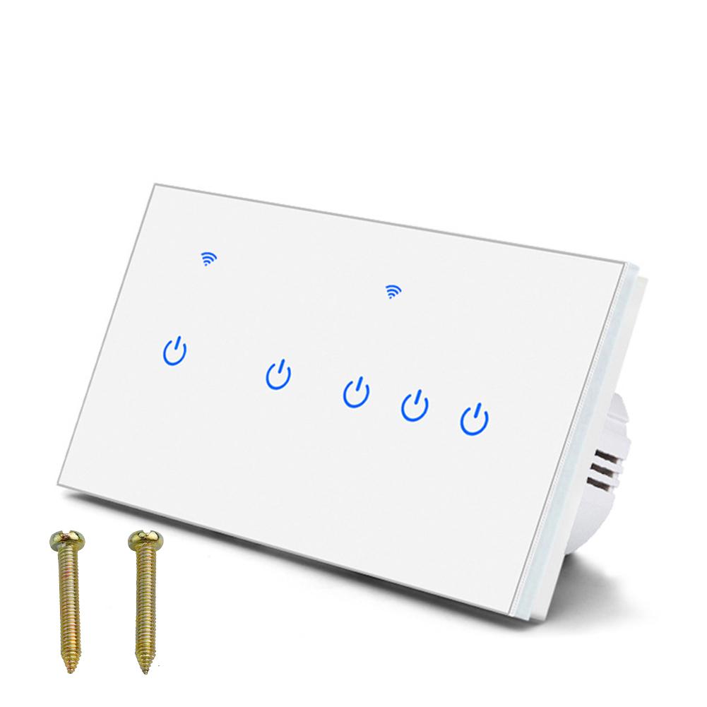 2 Way Touch Switch Smart WiFi Touch Switch Remote Lighting Control 2 Way Touch Switch For Lamps Voice Control PC Plastic Shell