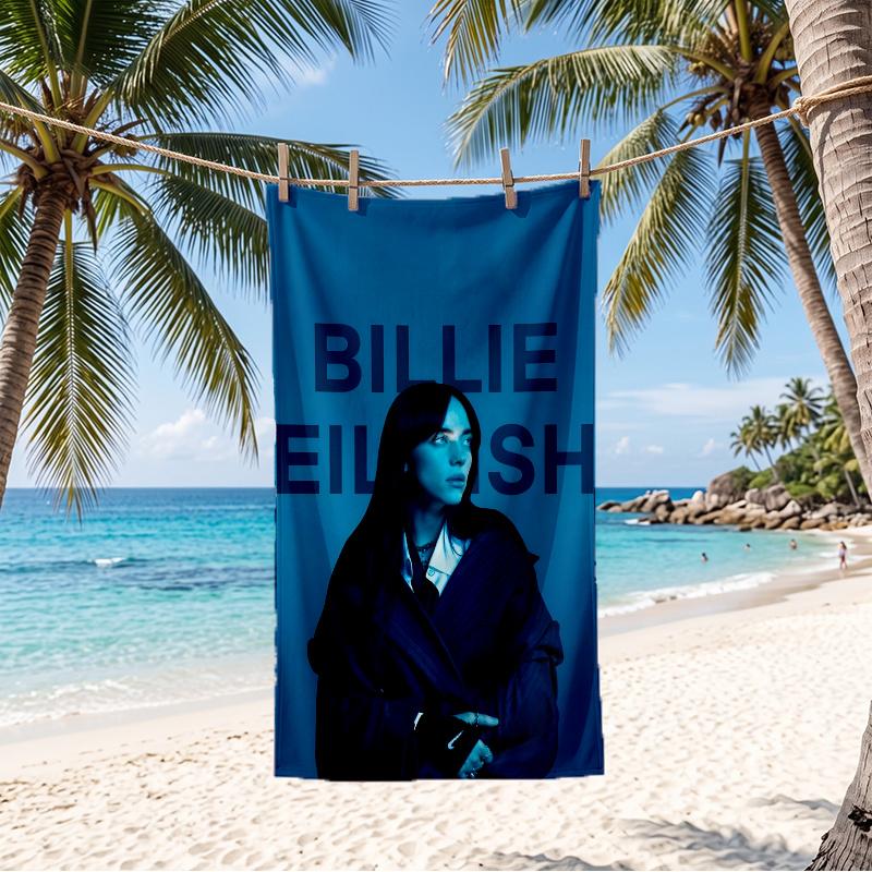 Billie eilish (23) Beach Towel Large Towel For Pool Summer Vacation Bath Gift