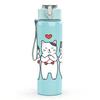 1PC Three Love Heart Cats Cartoon 750ml Color Plastic Sports Water Bottle Leakproof Flip Straw Lid Suitable for Sports Office Home Use
