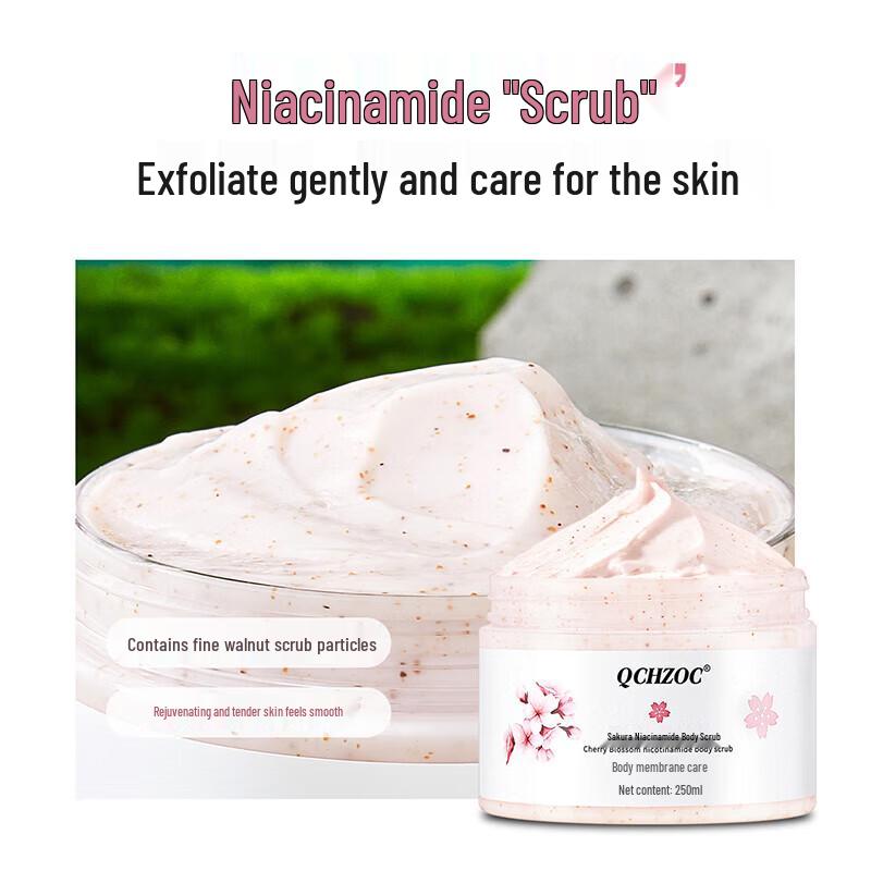 QCHZOC Cherry Blossom Niacinamide Body Scrub 6-Pack