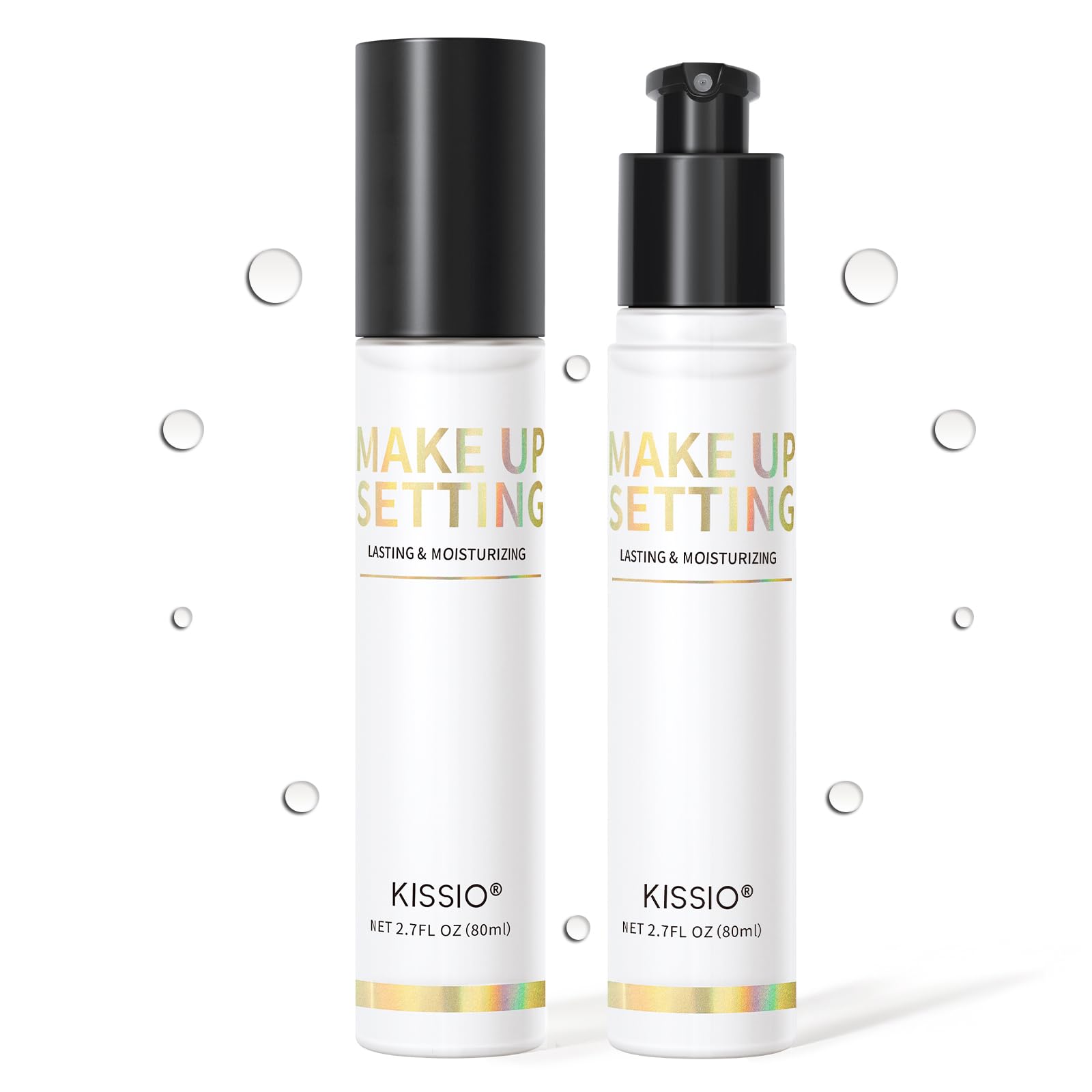 

KISSIO Makeup Setting Spray, 16-Hour Long-Lasting Makeup Setting Mist, Lightweight, Moisturizing, Soothing, Fine Mist, Natural Finish, Suitable for