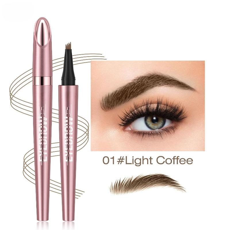 Four-pronged Liquid Eyebrow Pencil Four-tip Forked Liquid Eyebrow Pencil Four-prong Waterproof Sweat-proof and Less Likely To Smudge Eyebrow Pencil