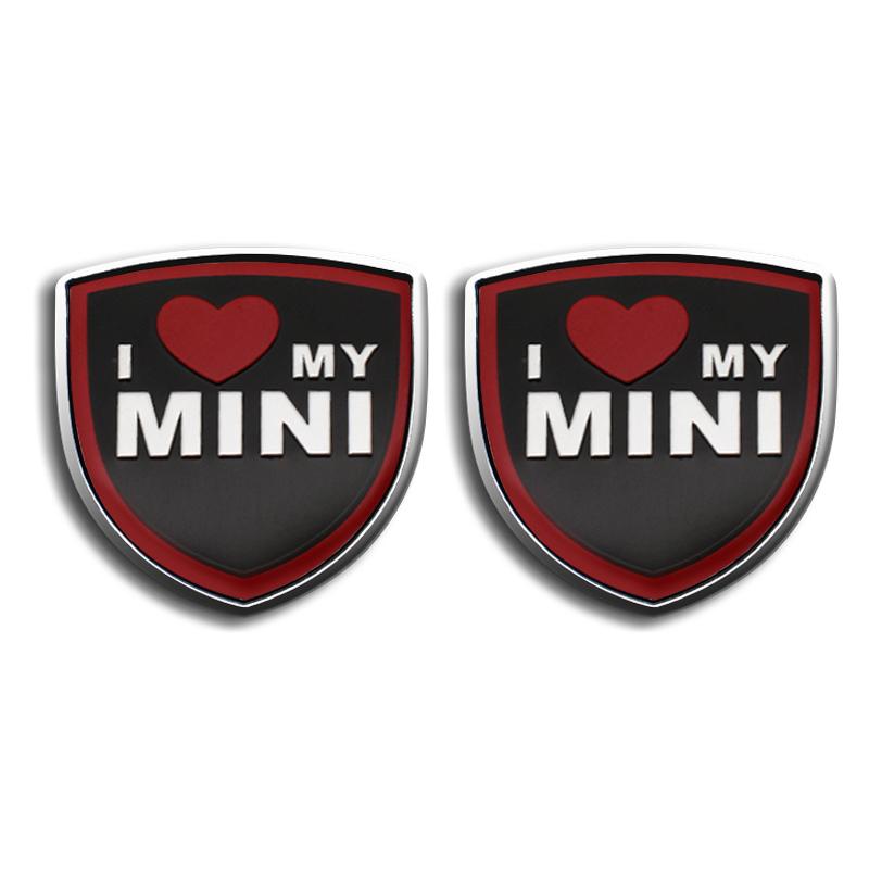 1/2Pcs 3D Metal Car Styling Shield Stickers Trunk Exterior Auto Decals Accessories For MINI Cooper JCW WORKS R55 R56 F55 F56 R57