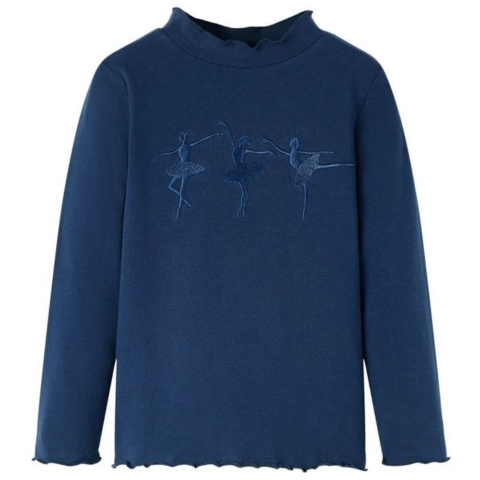 T-shirt enfants à manches longues bleu marine 92/104/116/128/140