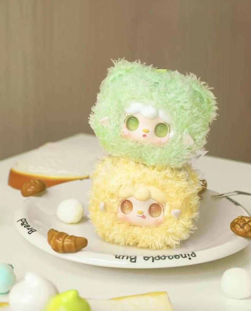 Yooki Danichidan Bear Plush Blind Box  8 Designs + 2 Secret Features  Soft Dumpling Shape with Fluffy Fur  Includes Rare Electroplated Eyes and Odd