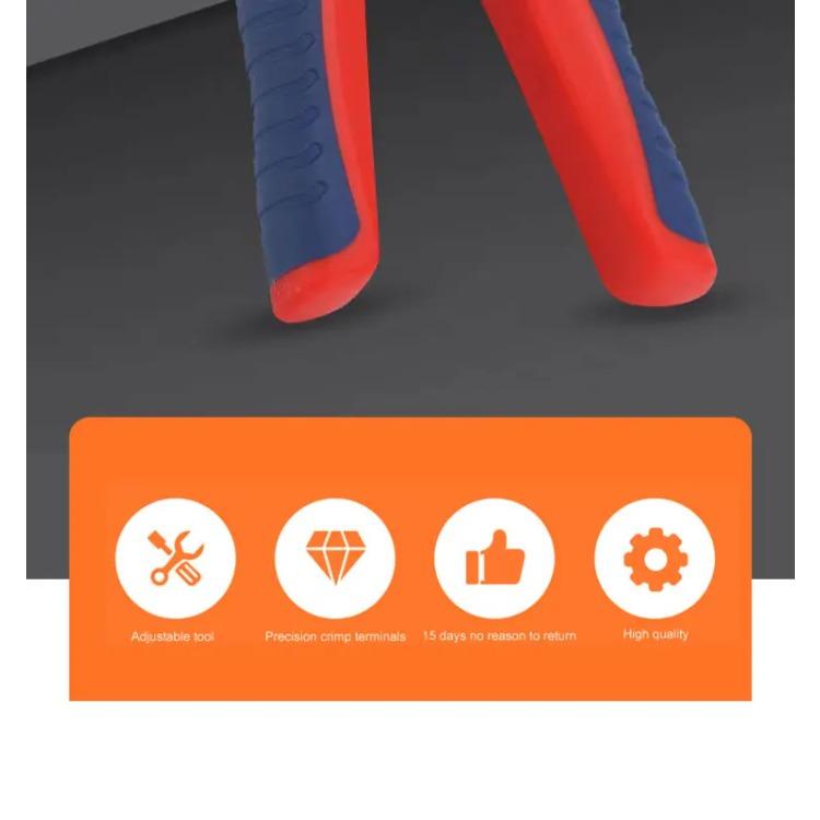 HSC8 16-6 0.08-16mm² 30-5AWG Tubular terminal crimping tools mini pliers Crimping of large size terminals electrical clamps set