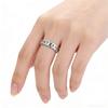 CaiYi S925 Sterling Silver Six-Character Mantra Adjustable Ring - Retro Distressed Chinese Niche Design Jewelry.