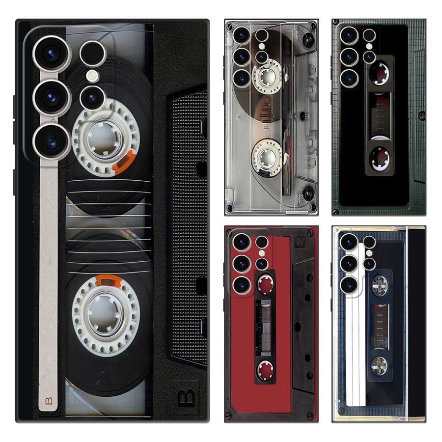 Case for Samsung Galaxy S26 S24 Plus S10 S9 S23 S25 Ultra S21 FE Note 20 Ultra 8 9 10 S20 Funda Phone Cover Vintage Cassette