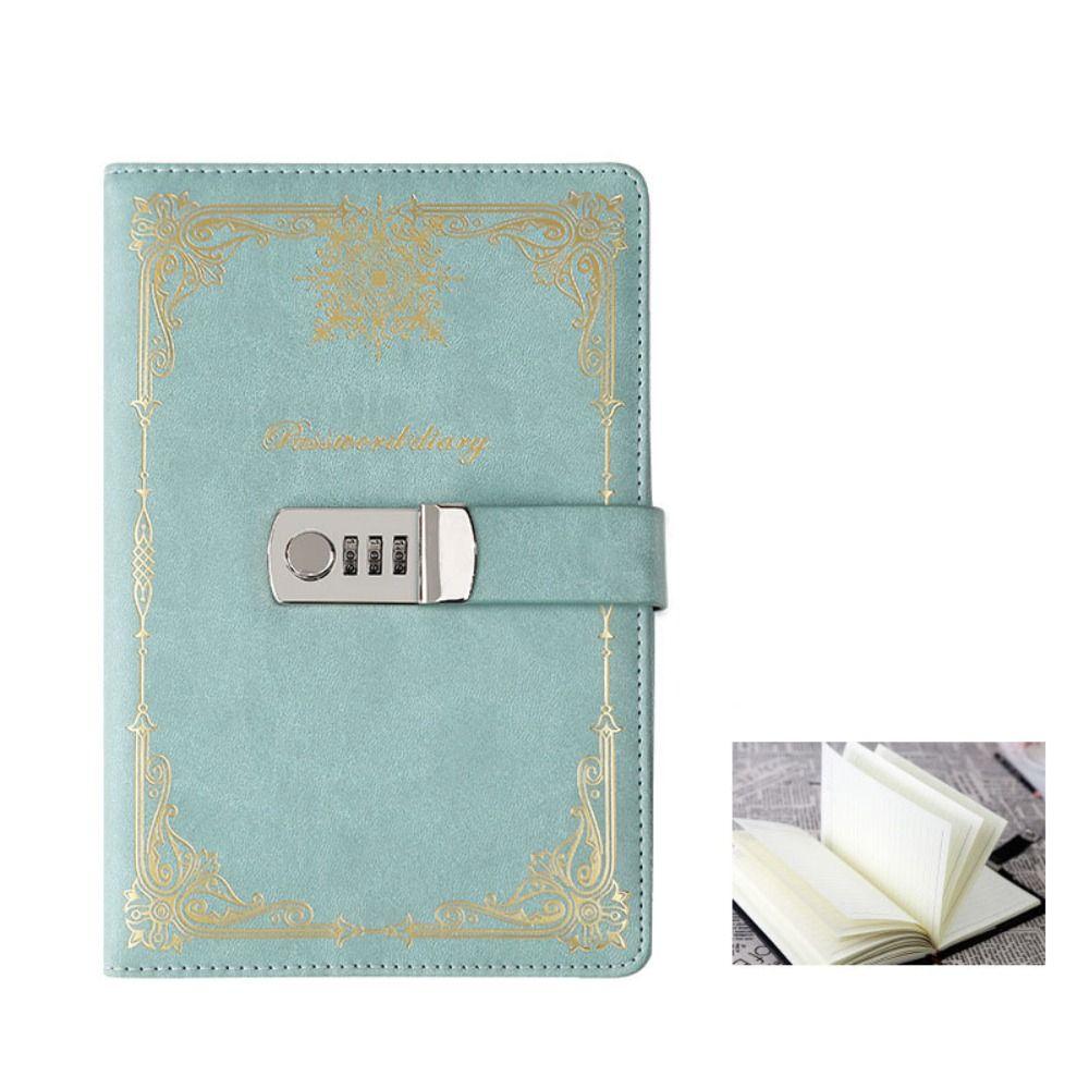 PU Leather Diary Writing Pads Hard Cover Personal Notebook Lockable Secrets Journal Students