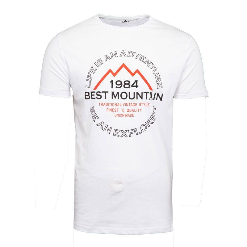 Tee shirt coton basique imprimé textuel Homme BEST MOUNTAIN