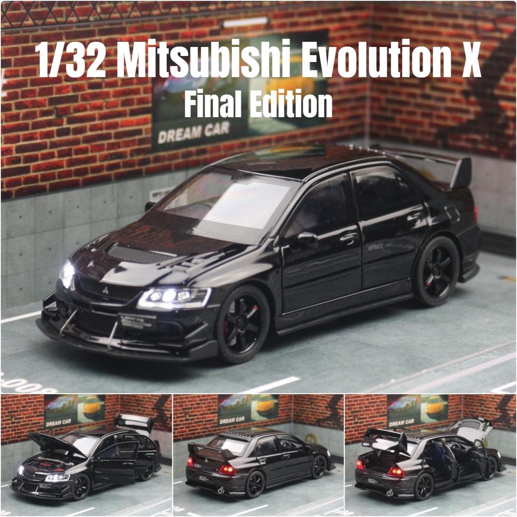 1/32 Mitsubishi Lancer EVO Final Edition Racing Toy Car Model Diecast Metal Miniature Collection Gift for Children Boys