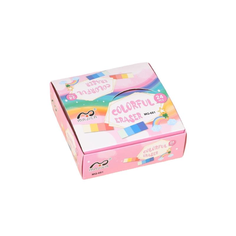 Süß Kreativ Dufttuch Geschenk Sauber mit weniger Krümeln Schüler Schulbedarf Langer Gelee Vierfarbiger Sandwich-Radiergummi Süß Kawaii