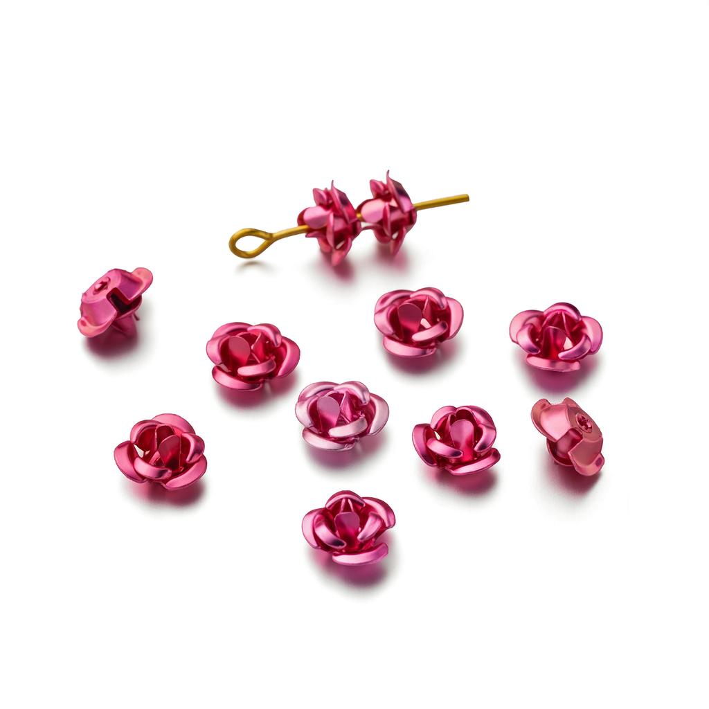 30/50pcs 7/9/11 mm Aluminum Flower Spacer Beads Colorful Loose Bead for Bracelet Earrings Jewelry Making Accessories