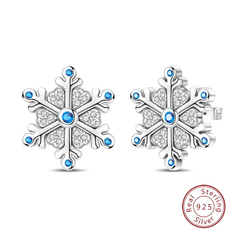 Hot 925 Sterling Silver Earrings Charm Simple Shining Lotus Zircon Wedding Women Jewelry Gift
