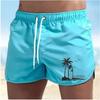 Men's Summer Beach Print Shorts, Casual Running Shorts, Lightweight Quick Drying Swim Trunks, Suitable for Daily Wear by Both Me
