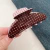 Pinza per Capelli Vintage con Stampa Pois Acrilica di Grandi Dimensioni a Forma di Squalo Fermaglio Semplice Elegante Fermagli per Capelli Accessori per Capelli da Donna